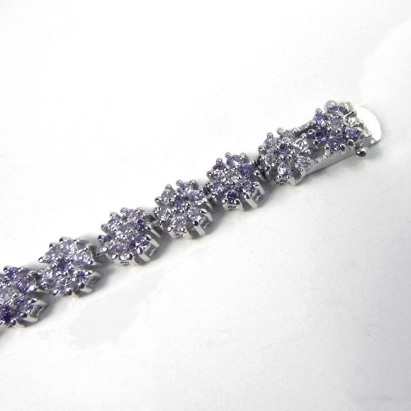Sterling Silver Flower Bracelet 16gr - Picture 5 of 9